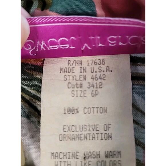 Vintage Sweet Miranda 6P Tropical Floral Dress 80s 90s Shoulder Pads EUC - Picture 5 of 9